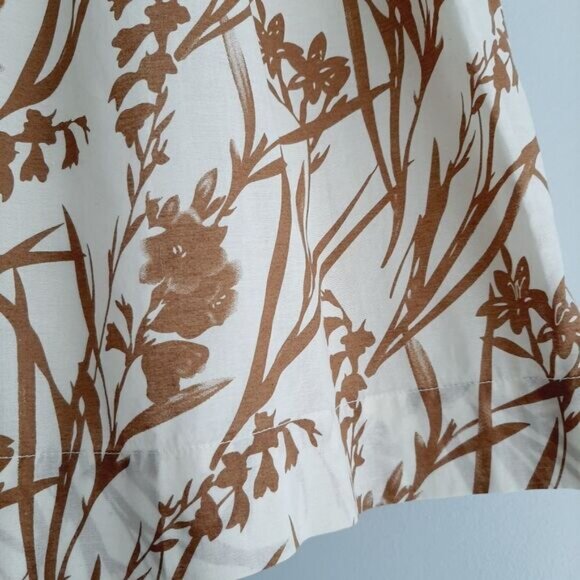 JOE FRESH 100% Cotton Plisse Pleated A-line Skirt Floral Print Sz 2 - Picture 5 of 10